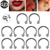 Polished Titanium Horseshoe Septum Ring