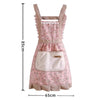 Retro Blumen-Rüschen-Rand Küchen-Schürze