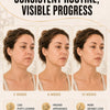 Before and after comparison showing facial results over 2, 6, and 12 weeks of consistent routine.