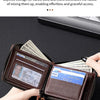 Vintage Waxed Leather Bifold Wallet with Coin Pocket