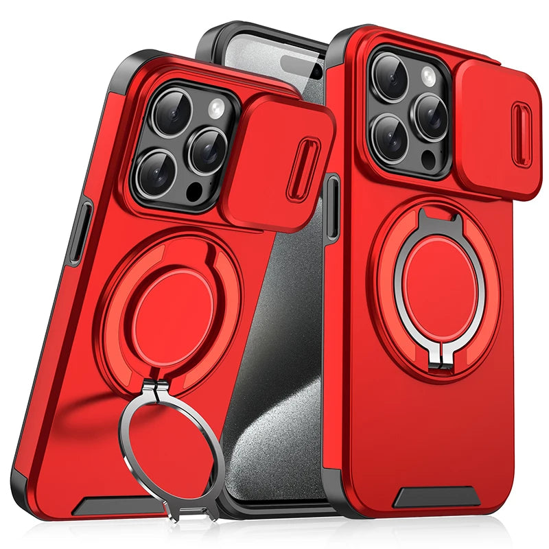 Coque de Téléphone avec Anneau Rotatif 360° pour Voiture