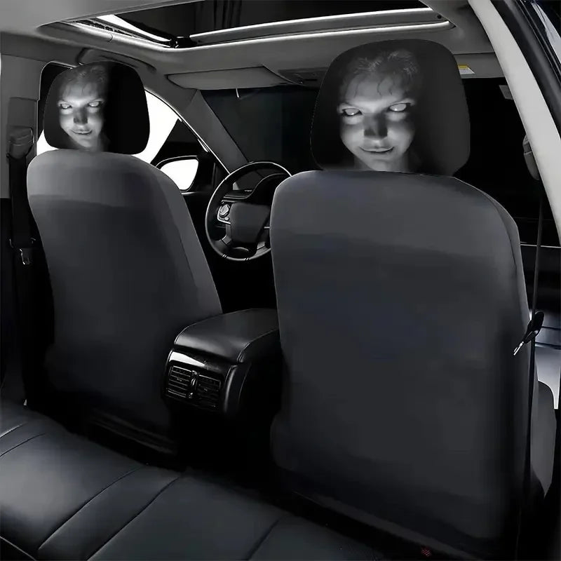 Halloween Horror Print Car Headrest Covers (Pair)