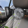 Dual-Head USB Car Fan with 360° Rotation