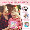 A woman and a girl are playing with a unicorn and mermaid princess magnetic puzzle for girls.