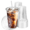 Disposable Plastic Cups with Lids (50-Pack)
