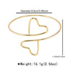 Minimalist Hollow Heart Cuff Bracelet