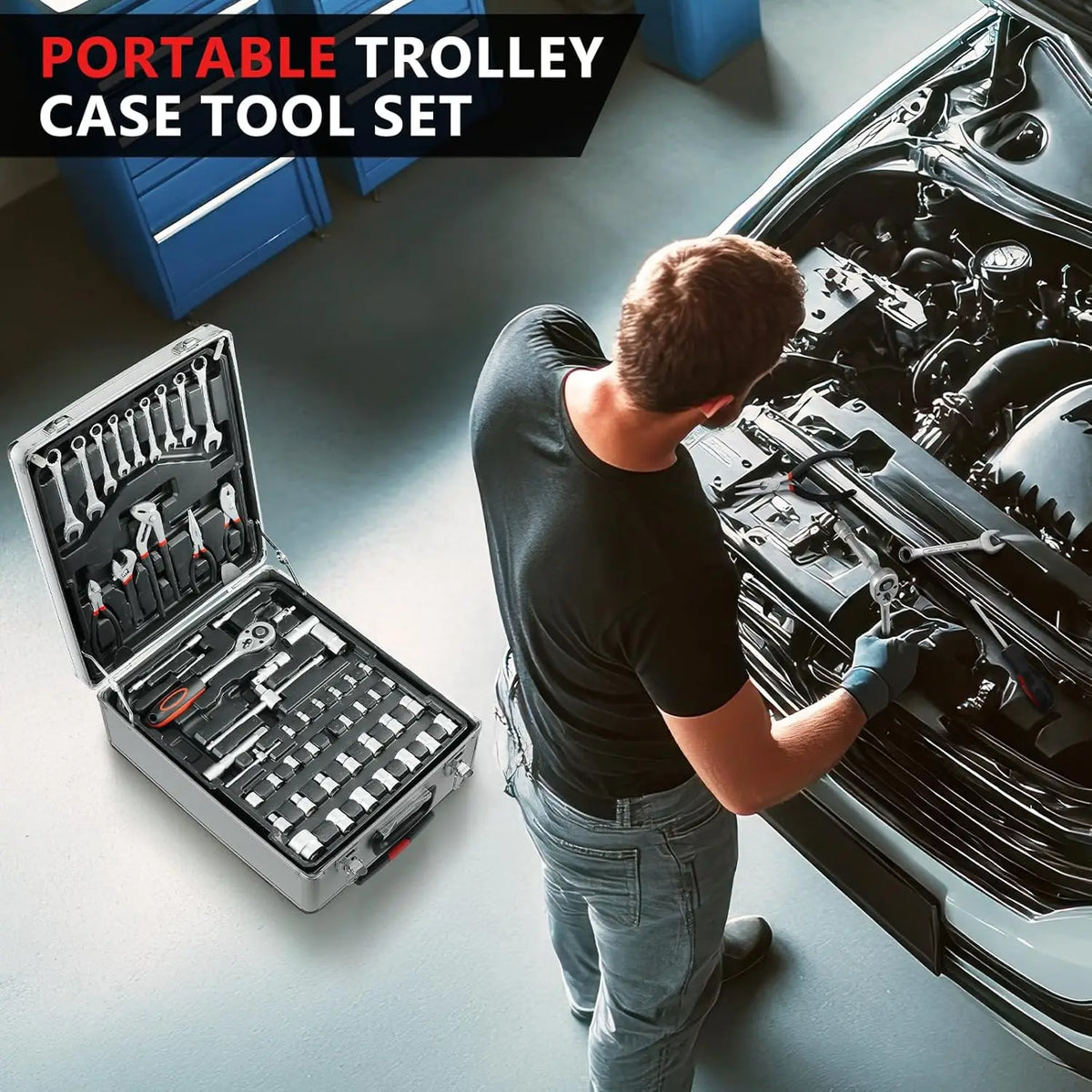 Complete 799-Piece Mechanic Tool Set with Rolling Aluminum Case
