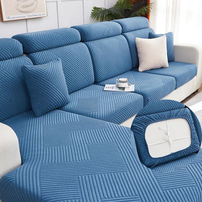 Jacquard Plush Sofa Cover