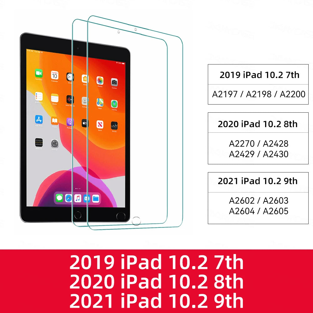 Three iPad 10.2 models from 2019, 2020, and 2021 are shown with corresponding model numbers.