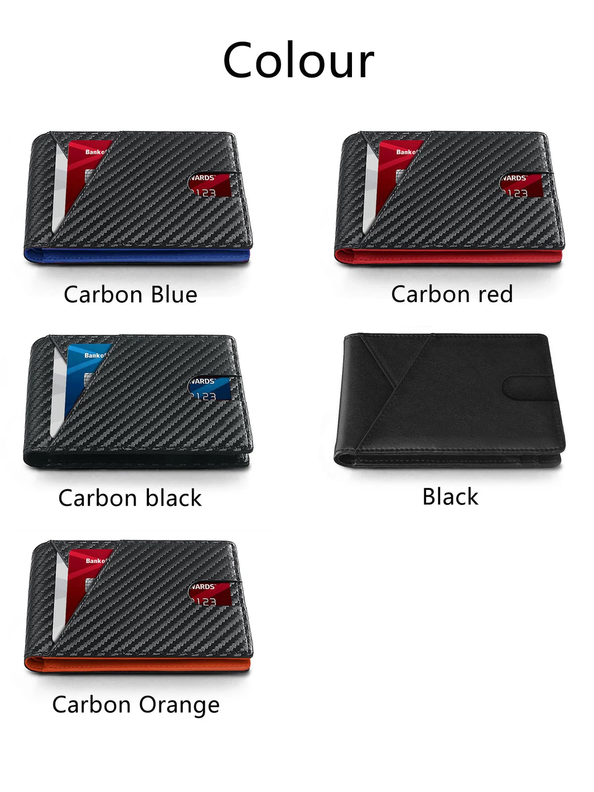 RFID Blocking Ultra-Thin Bifold Wallet with ID Windows