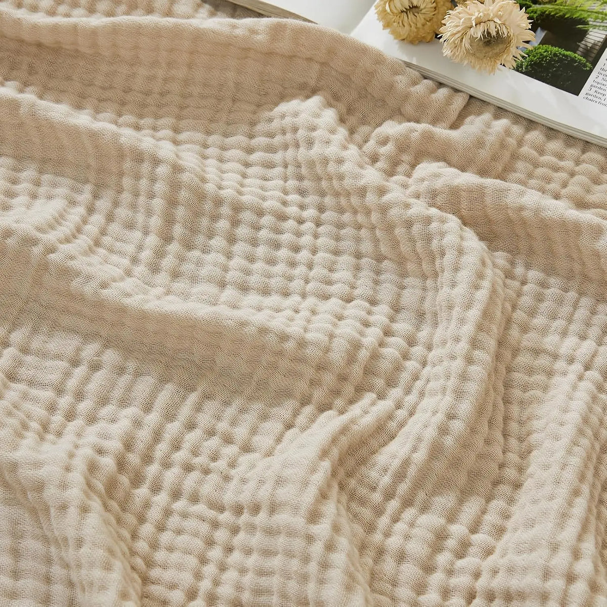 6-Layer Cotton Muslin Blanket – Lightweight & Breathable for All-Season Comfort