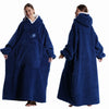 Oversized Wearable Fleece Blanket Hoodie with Sleeves