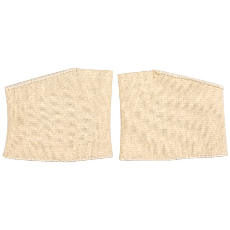 Pair of beige gel forefoot cushion pads for foot pain relief
