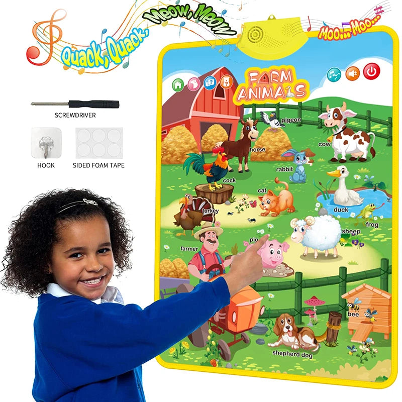 Interactive Alphabet & Numbers Learning Wall Chart