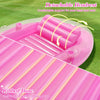 Inflatable Tanning Pool Lounger with Ice Bar & Cup Holders