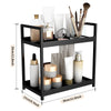 2-Tier Metal Desktop Organizer Rack for Cosmetics, Office Supplies & Bathroom Essentials
