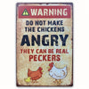 Retro Funny Chicken Farm Metal Sign for Kitchen and Coop