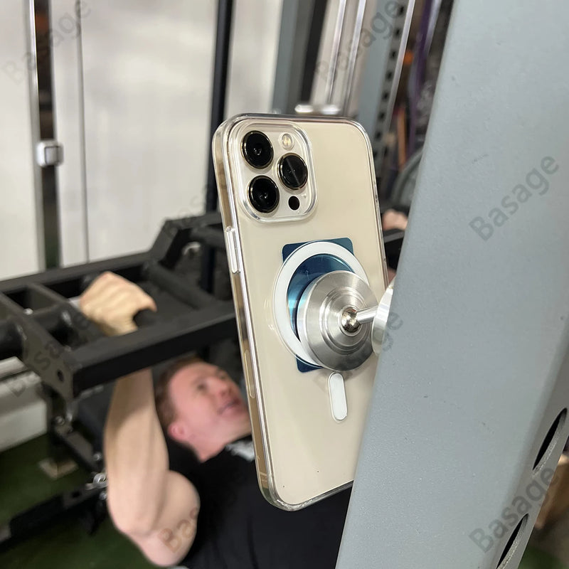 Dual Magnetic Phone Mount for Gym & Desk