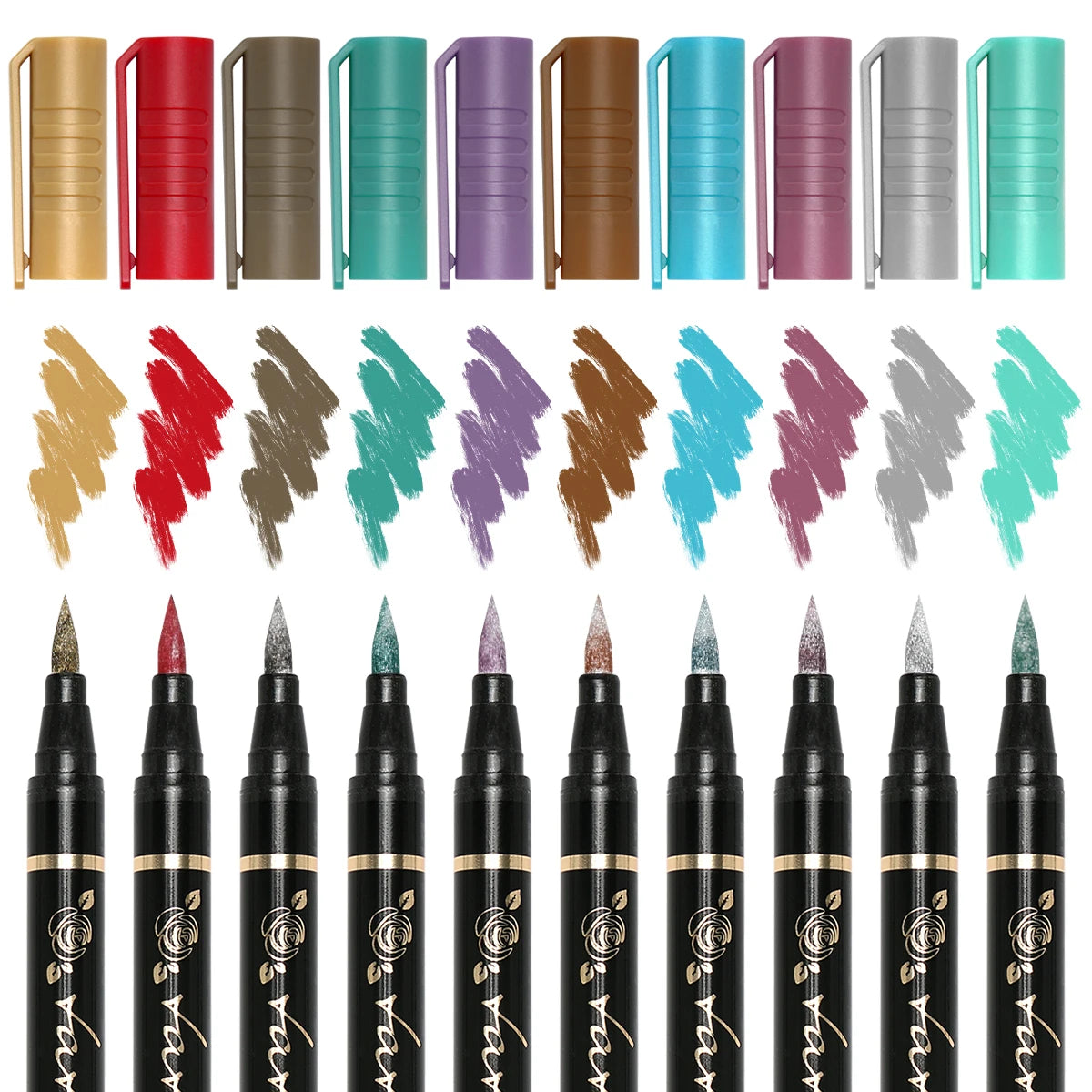 10-Piece Non-Toxic Face Paint Marker Set for Kids & Adults