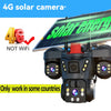 Solar-Powered Triple-Lens PTZ Security Camera
