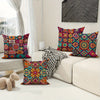Boho Chic Mandala Pillow Covers Set of 4 – Colorful Decorative Cushion Covers for Indoor & Outdoor Use