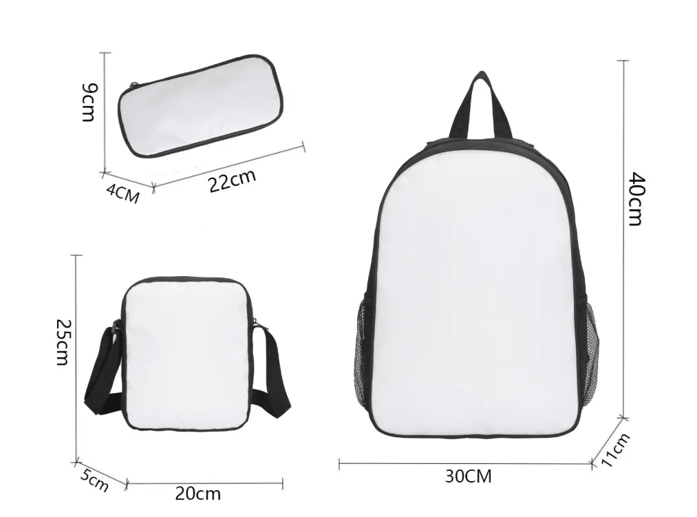 Kids' Cartoon School Backpack with Front Pocket