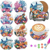 DIY Diamond Art Coaster Set with Holder – 8 Acrylic Coasters for Home Decor and Gifting