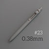 A close-up view of a light gray Uni ZENTO Quick-Dry Gel Pen with a 0.38mm tip.