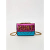 Mini Magnetic Crossbody Bag with Letter Flap and Chain Strap