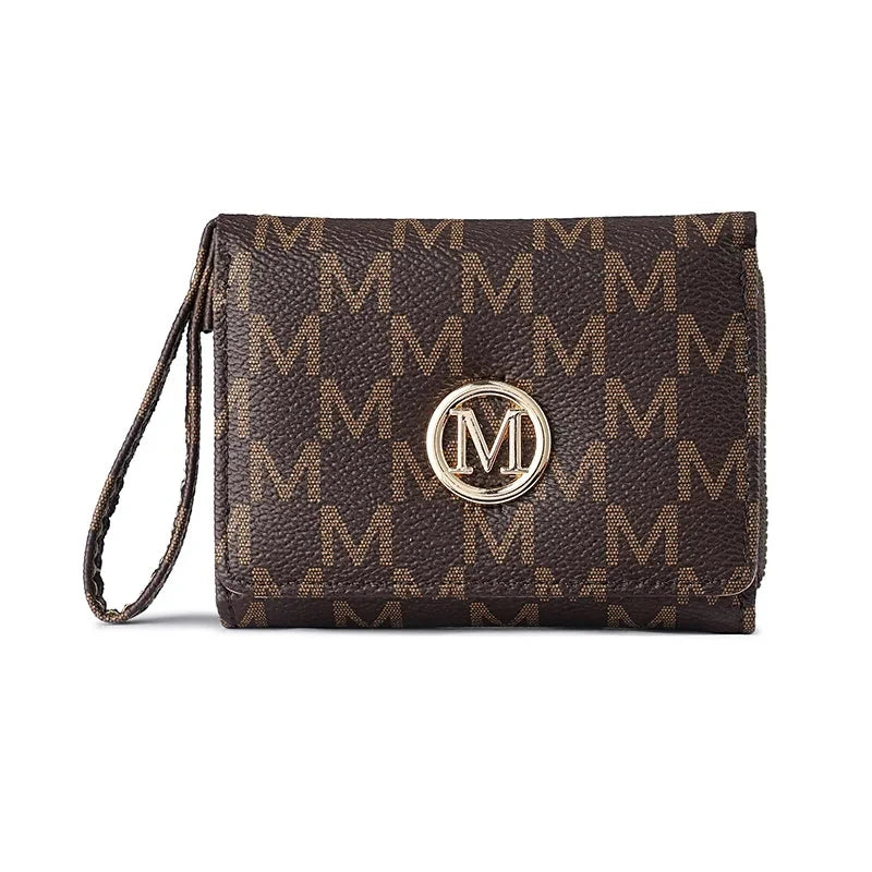 Multi-Color Letter Pattern Zipper Wallet