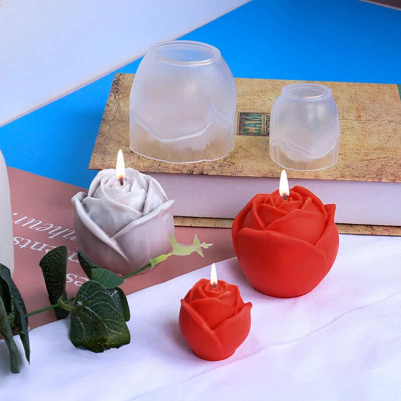 3D Rose Silicone Mold for Baking, Chocolate, Ice Cubes & Candle Making