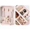 Compact PU Leather Jewelry Travel Case