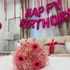 Pink Heart Happy Birthday Balloon Set
