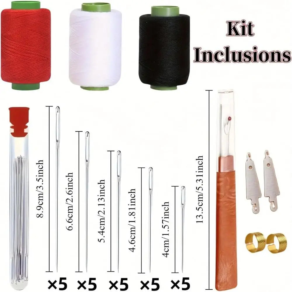 Stainless Steel Sewing Needle Set with Large Eye Design