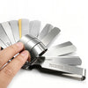 Stainless Steel Feeler Gauge Set with Metric and SAE Markings