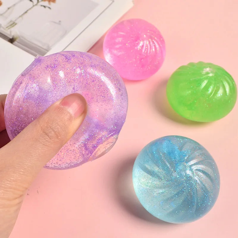 Glitter Squishy Dumpling Fidget Toy