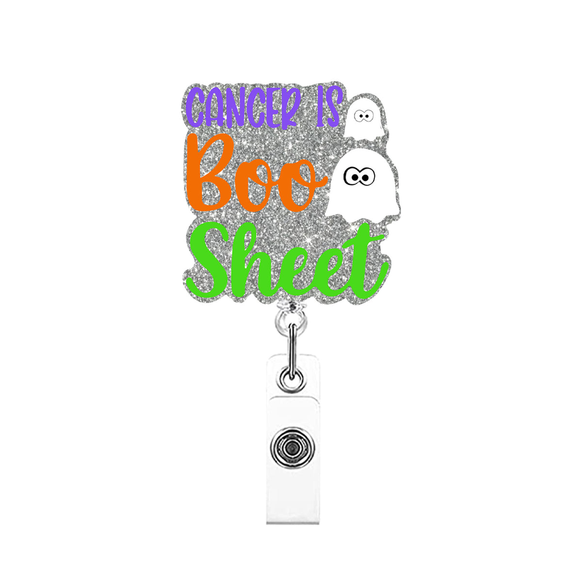 Sparkling Acrylic Retractable Badge Reel with Clip