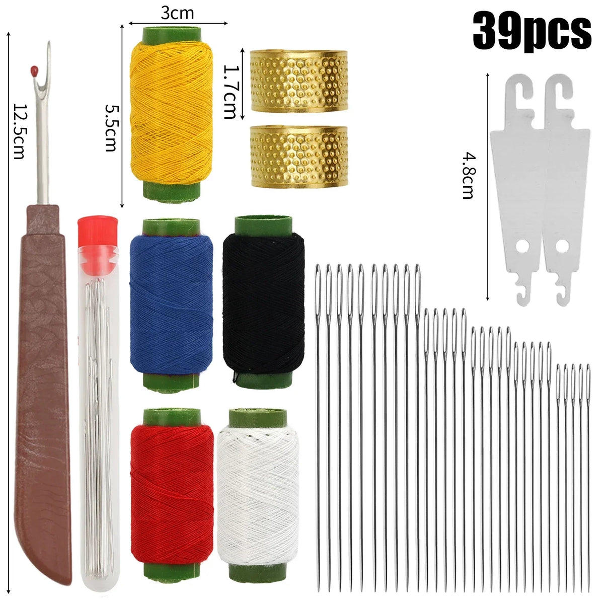 Complete Sewing and Embroidery Kit with Needles, Thread, and Accessories