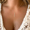 Y-Lariat Layered Gold Necklace