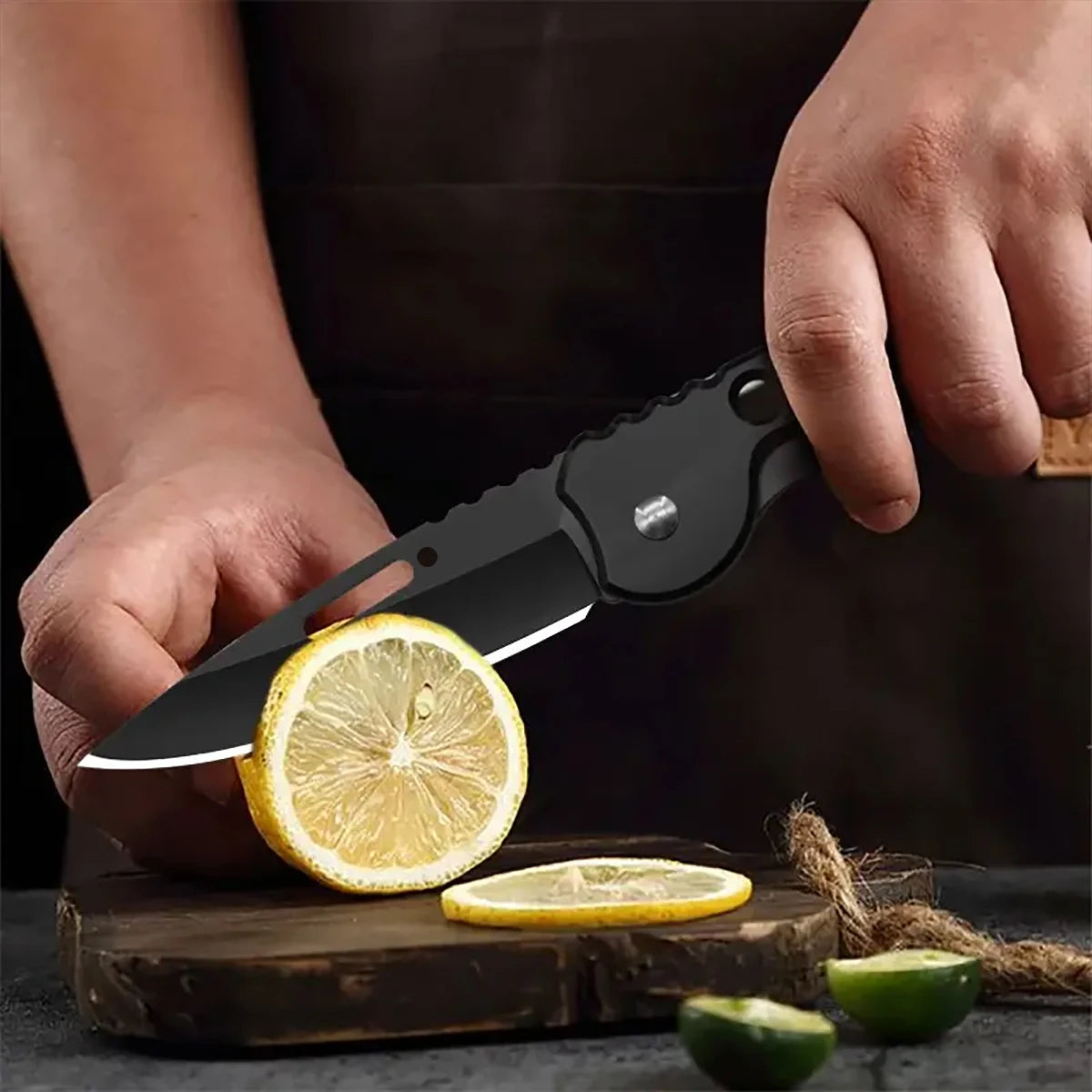 Stainless Steel Folding Knife Set with Compact Design