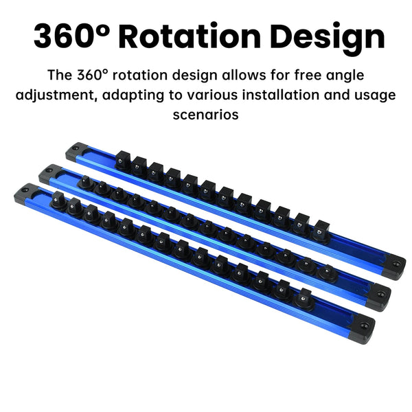 360° Swivel Magnetic Socket Organizer Rack