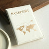 World Map Passport Holder with Card Slots