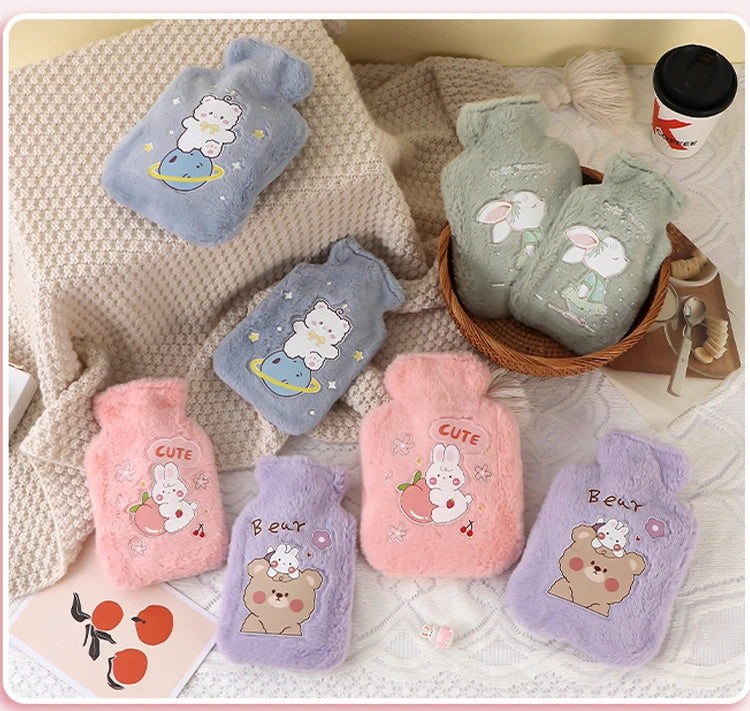 Adorable Plush Hot Water Bottle with Cozy Animal Design