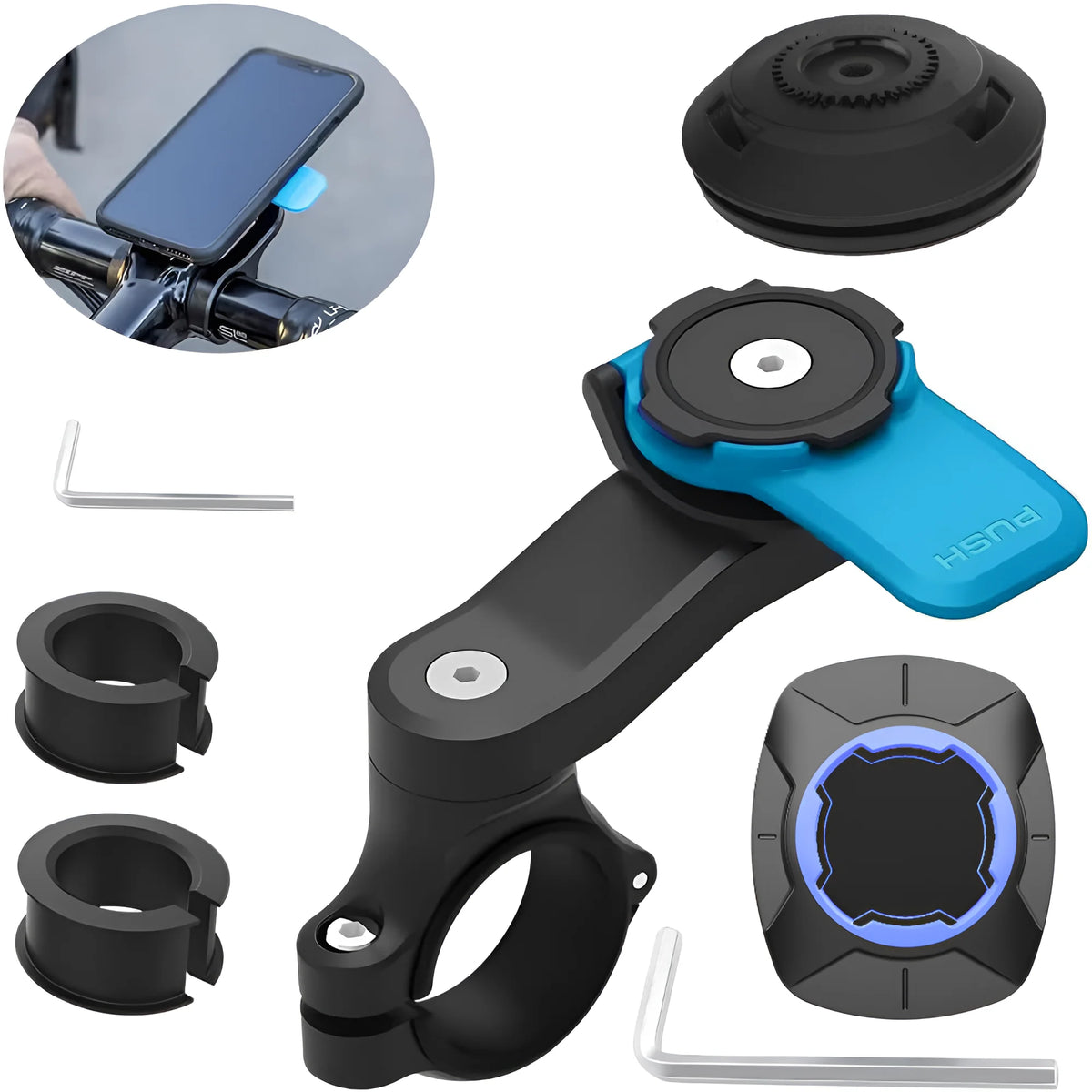 Anti-Shake Motorcycle Phone Mount with Vibration Dampener