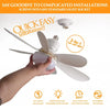 Ventilateur de plafond LED moderne avec télécommande et lumière