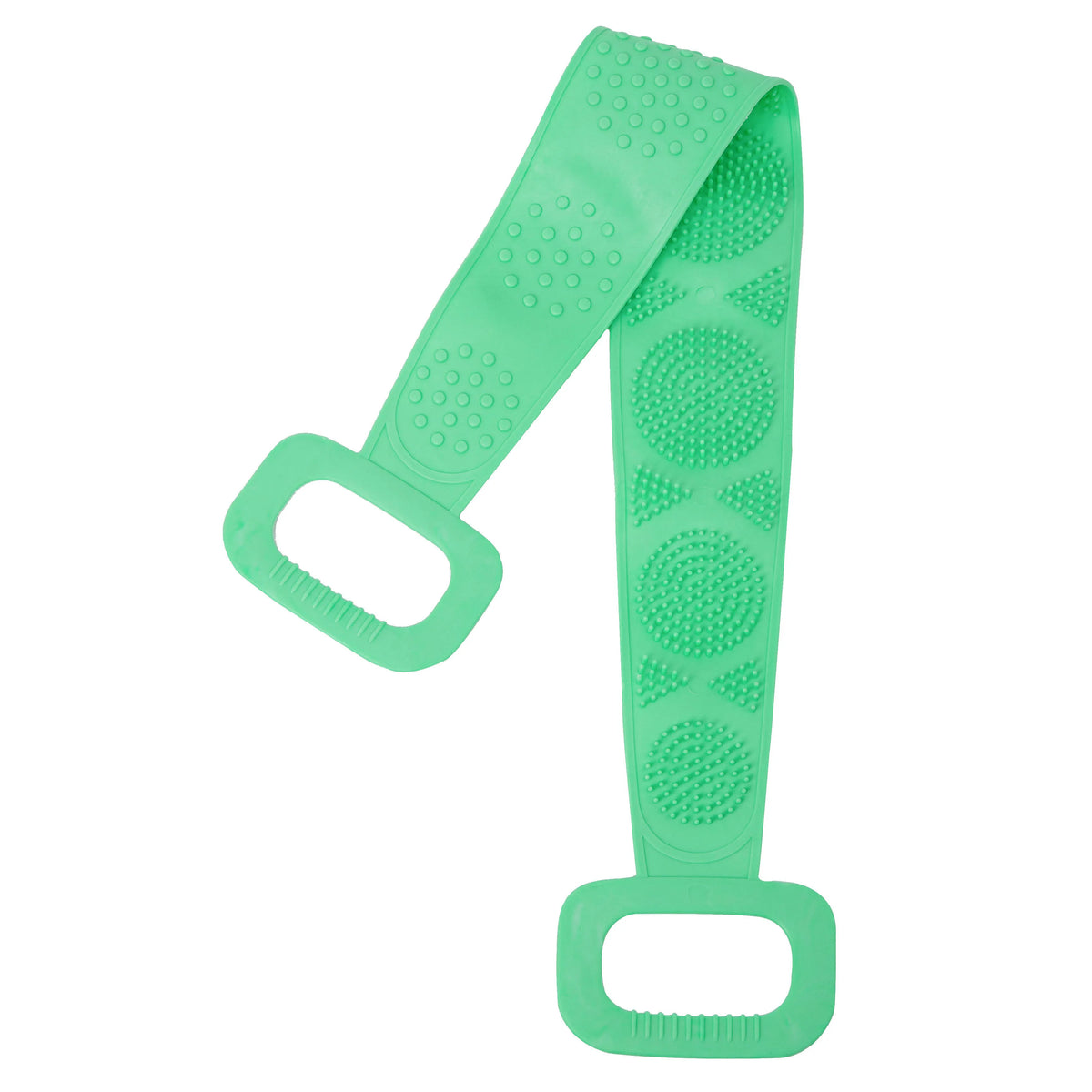 Silicone Body Scrubber with Long Handle and Strap