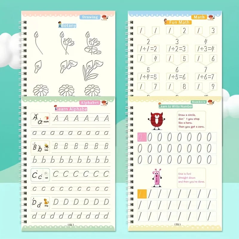 Reusable Magic Practice Copybook Set for Kids