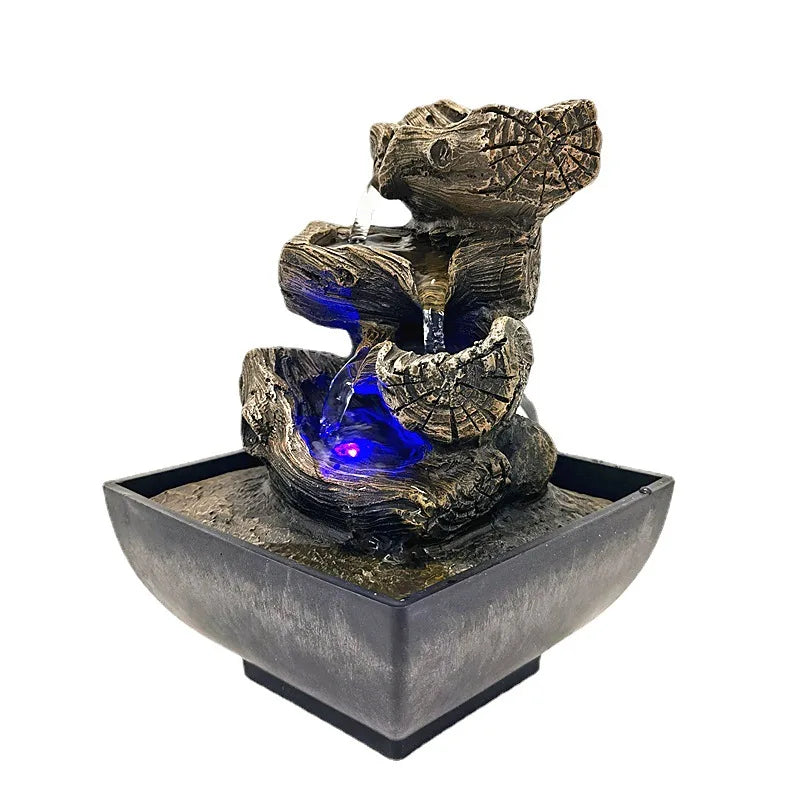 Fontaine à Eau de Table en Résine à Niveaux