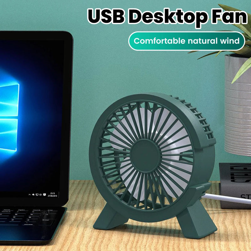 Compact USB Rechargeable Desk Fan