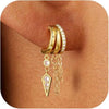 Gold Plated Triple Huggie Stud Earrings